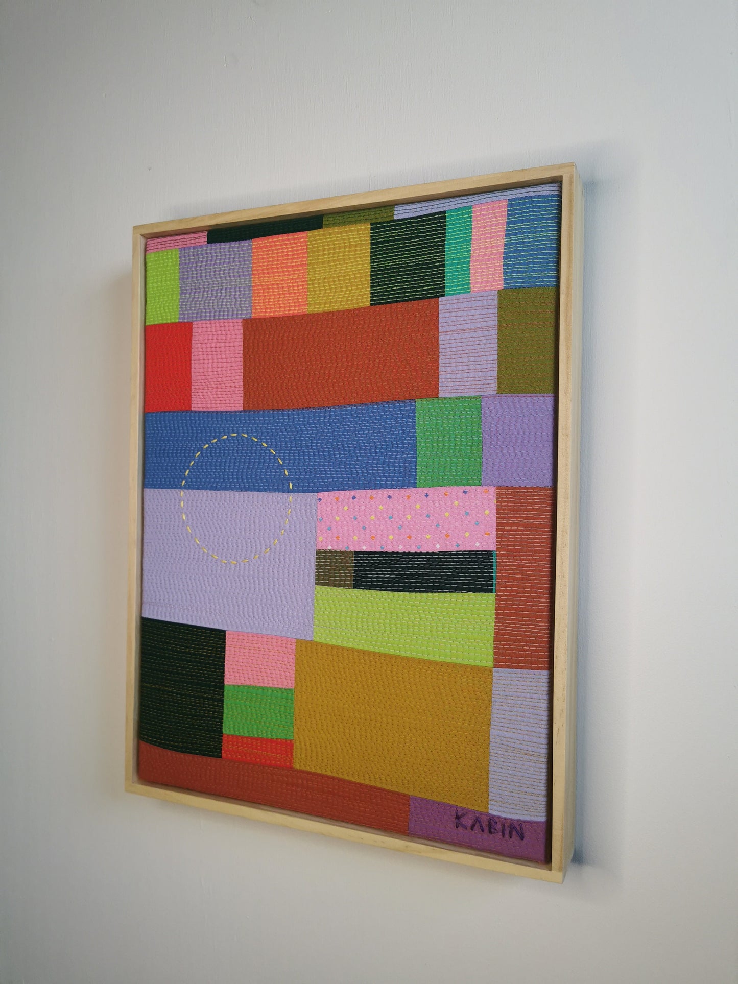 Framed Art Quilt - 12" x 16" - Getting Lost