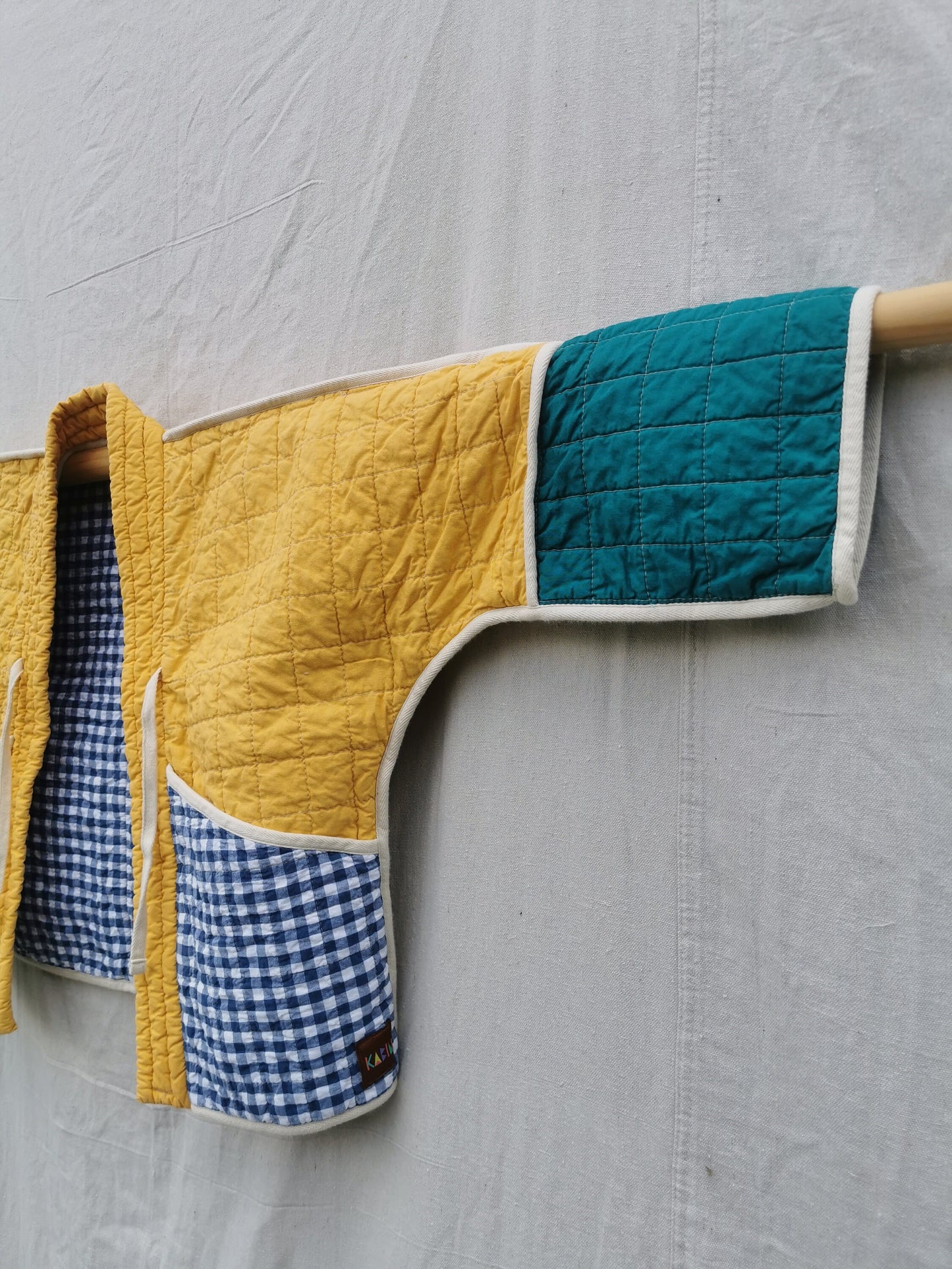 QUILTED JACKET - Size M - Quilted Colourblock