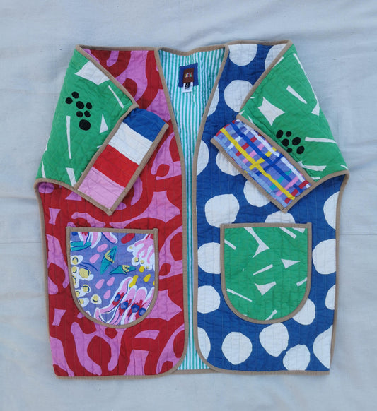 QUILT COAT - Size XL - Bold Prints