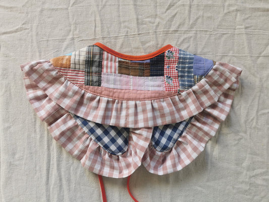 PATCHWORK QUILT COLLAR - Reversible - One of a Kind