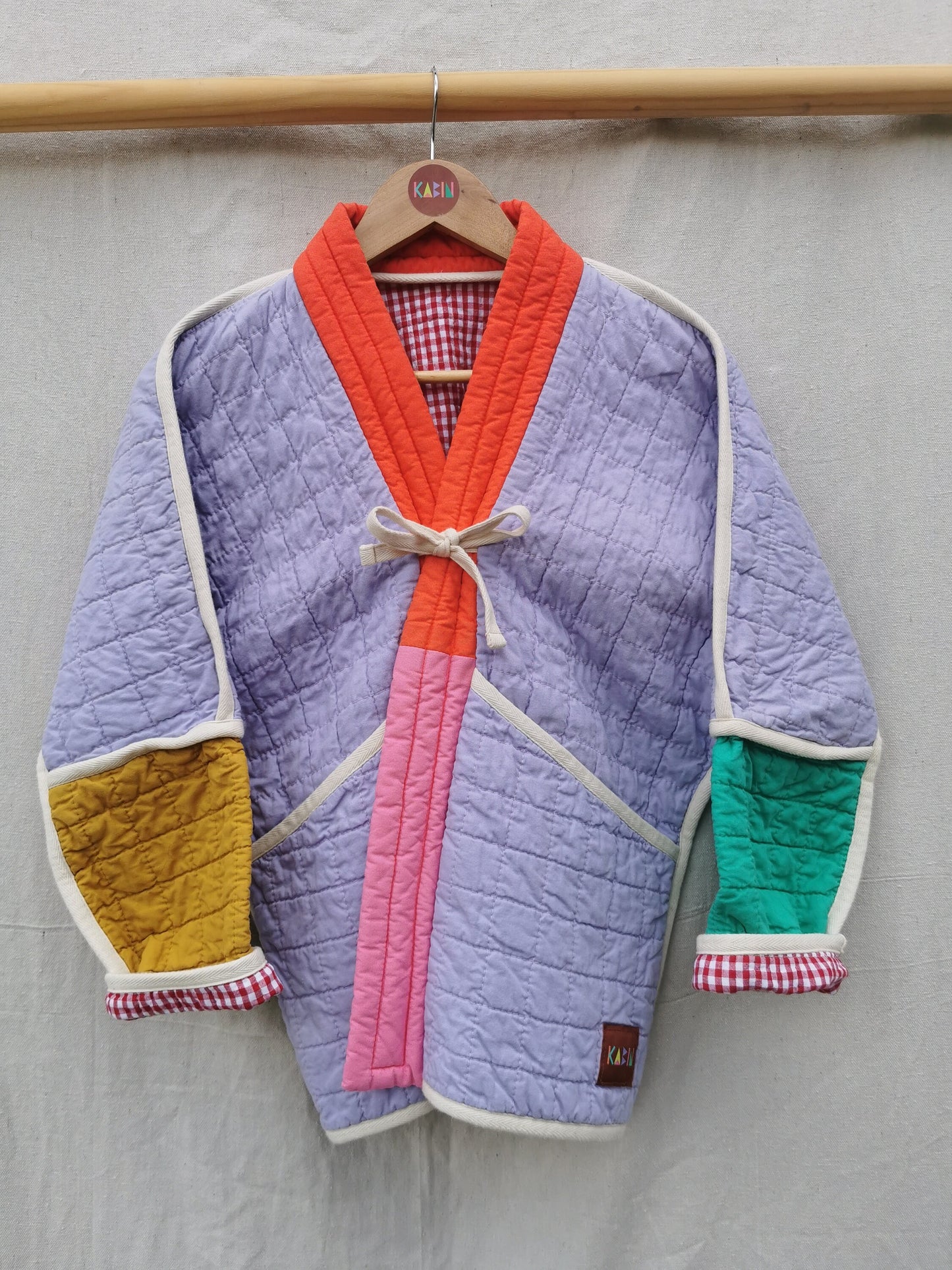 QUILTED JACKET - Size XS - Quilted Colourblock