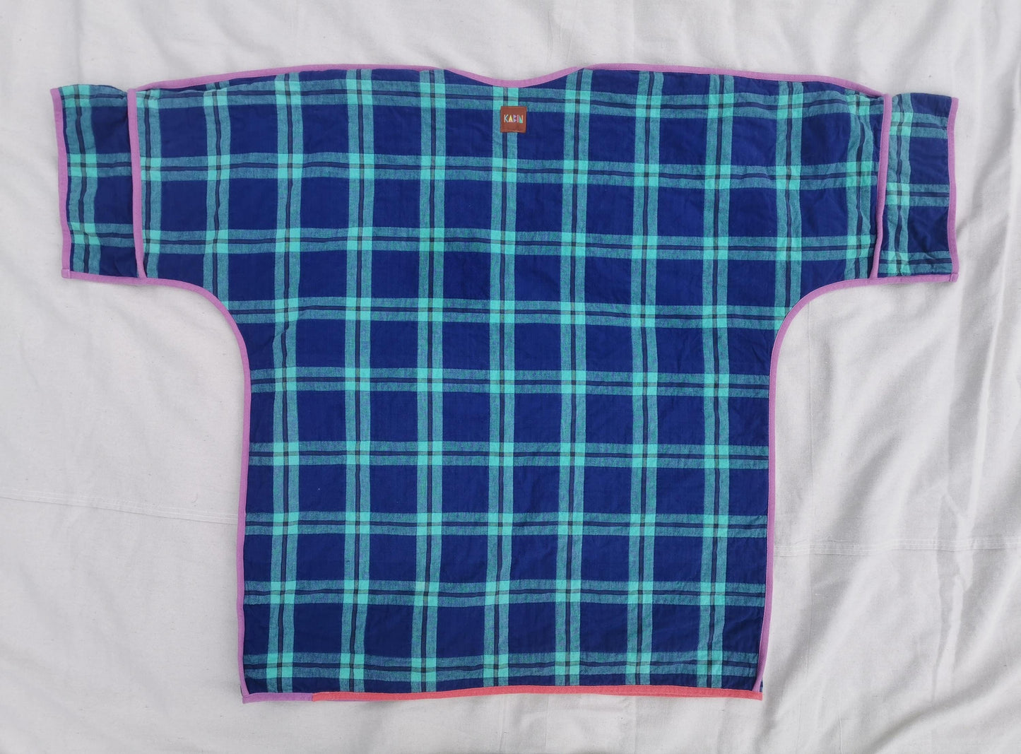 QUILT COAT - Size XL - Quilted Plaid with Pocket Ruffles