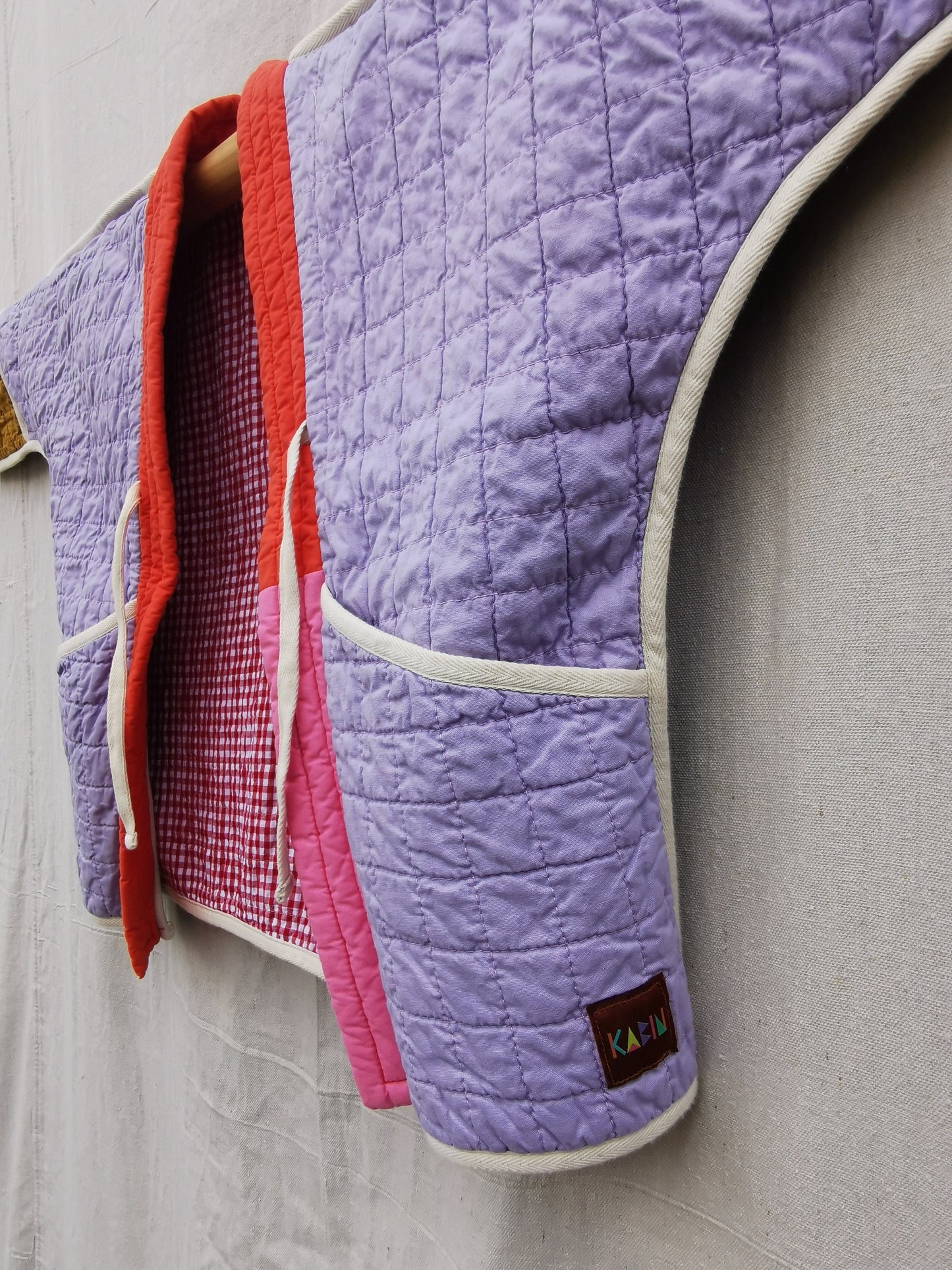 QUILTED JACKET - Size XS - Quilted Colourblock