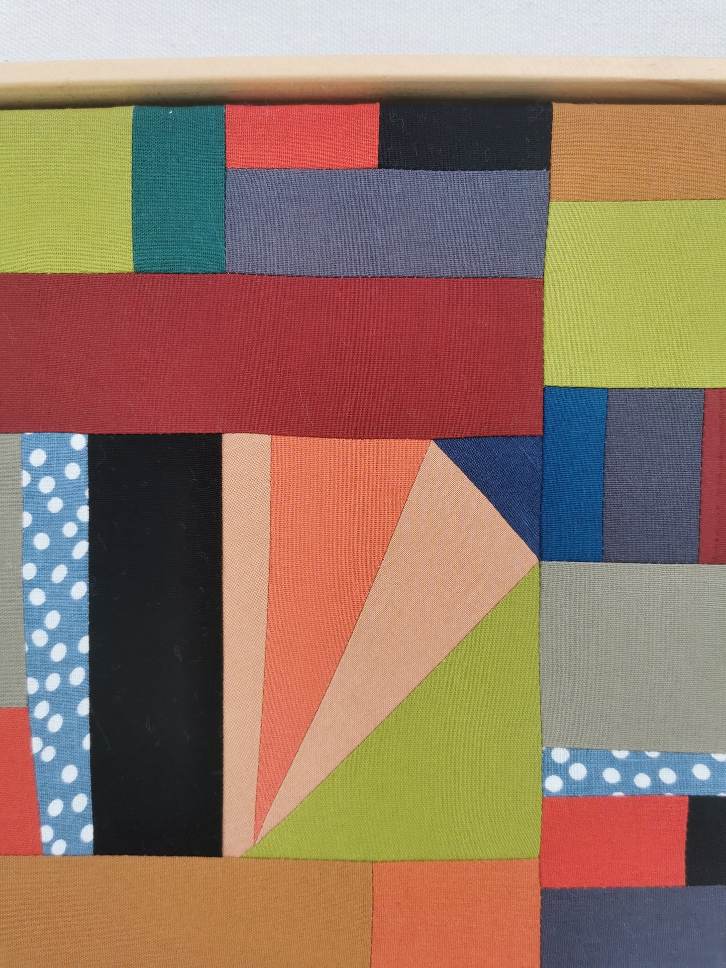 Framed Art Quilt - 16" x 20" - Moving Mountains