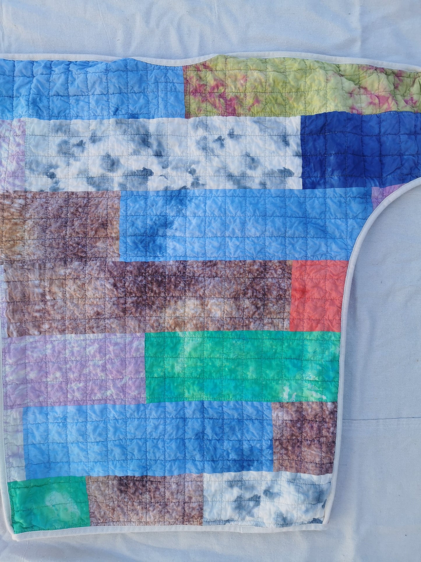 QUILT COAT - Size XS - Patchwork Quilted Cotton with Gingham Lining