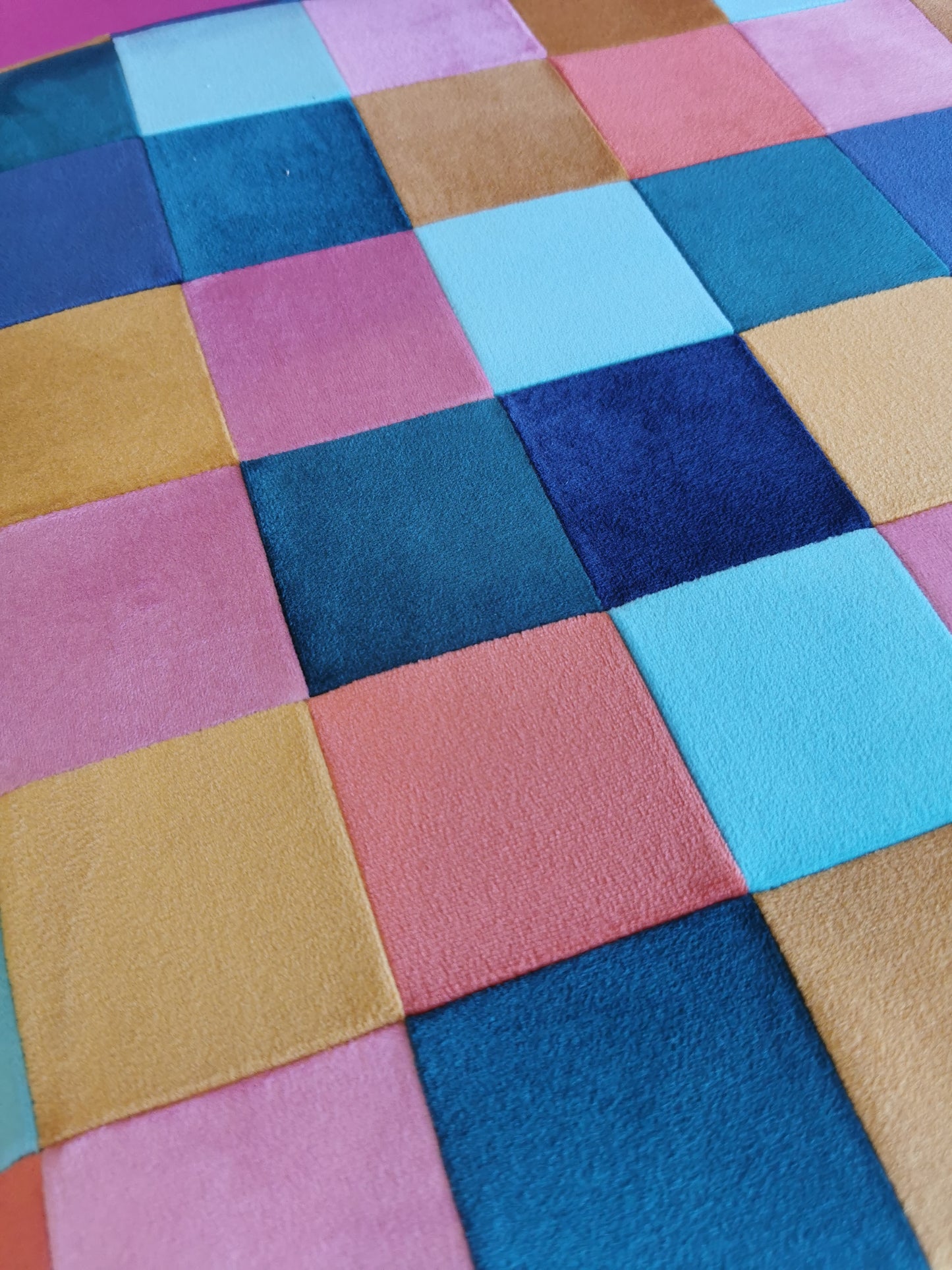 Soft Velvet Patchwork Chair