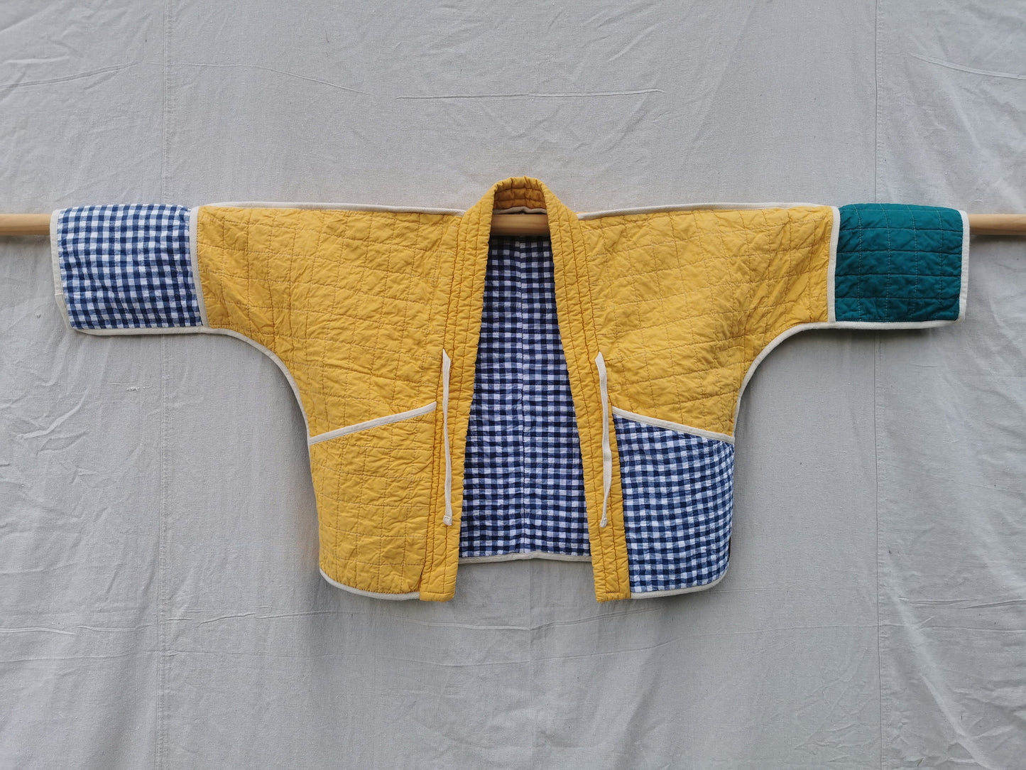 QUILTED JACKET - Size M - Quilted Colourblock