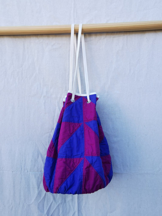 PATCHWORK BUCKET TOTE BAG - One of a kind!