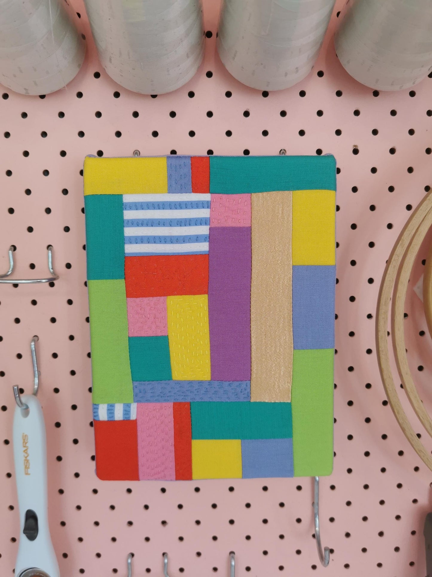 Framed Art Quilt - 6" x 8" - Hey