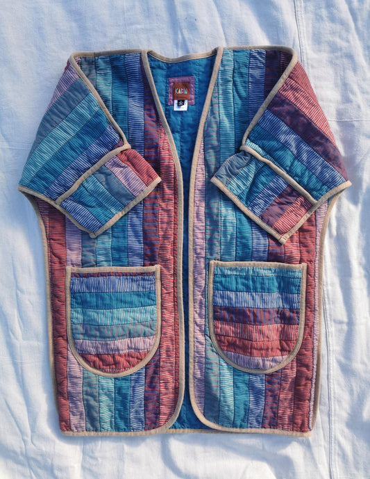 QUILT COAT - Size S - Quilted Cotton Linen