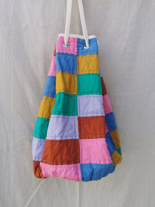 PATCHWORK BUCKET TOTE BAG - One of a Kind