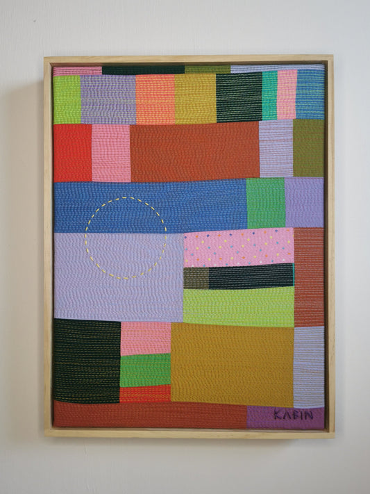 Framed Art Quilt - 12" x 16" - Getting Lost