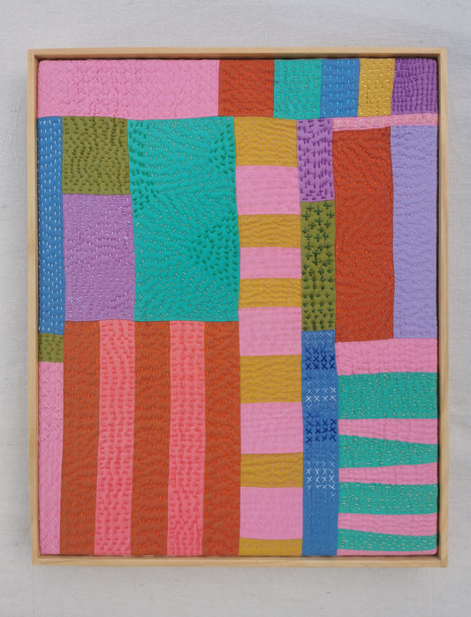 Framed Art Quilt -  16" x 20" - Moving House