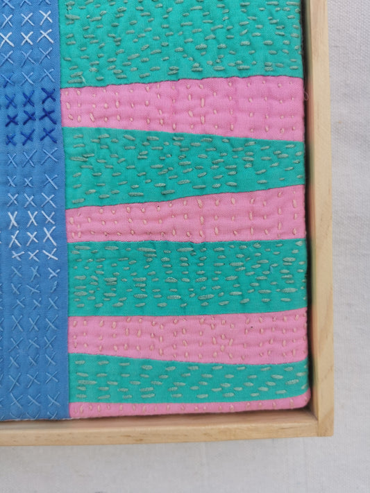 Framed Art Quilt -  16" x 20" - Moving House