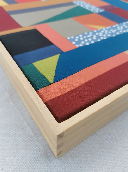 Framed Art Quilt -  16" x 20" - Moving Mountains