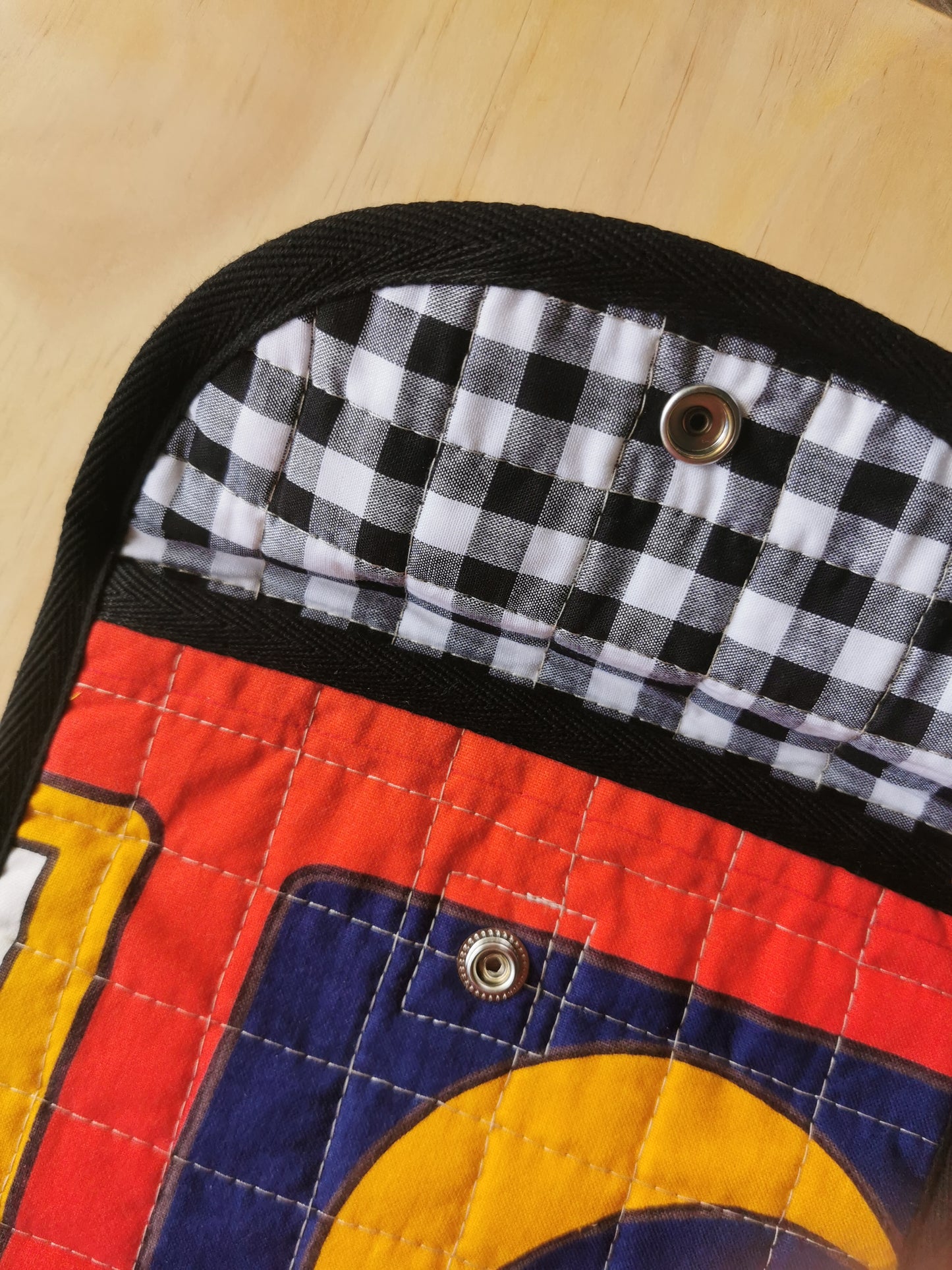 Quilted Tablet Pouch - Vintage Print (Moon and Stars) - One of a Kind