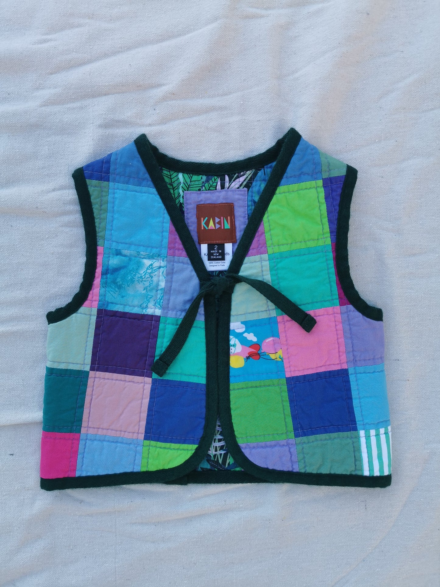 KIDS QUILTED VEST - Size 2 - Scrappy Patchwork