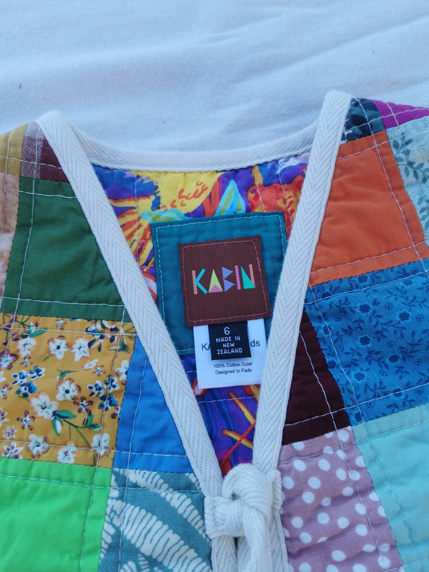 KIDS QUILTED VEST - Size 6 - Scrappy Patchwork