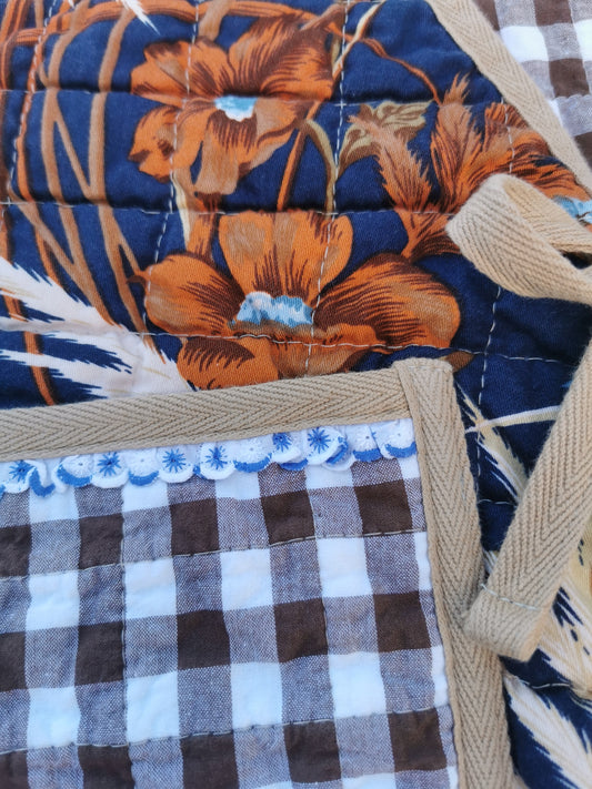 QUILTED VEST - Size M - Vintage Winter Grass