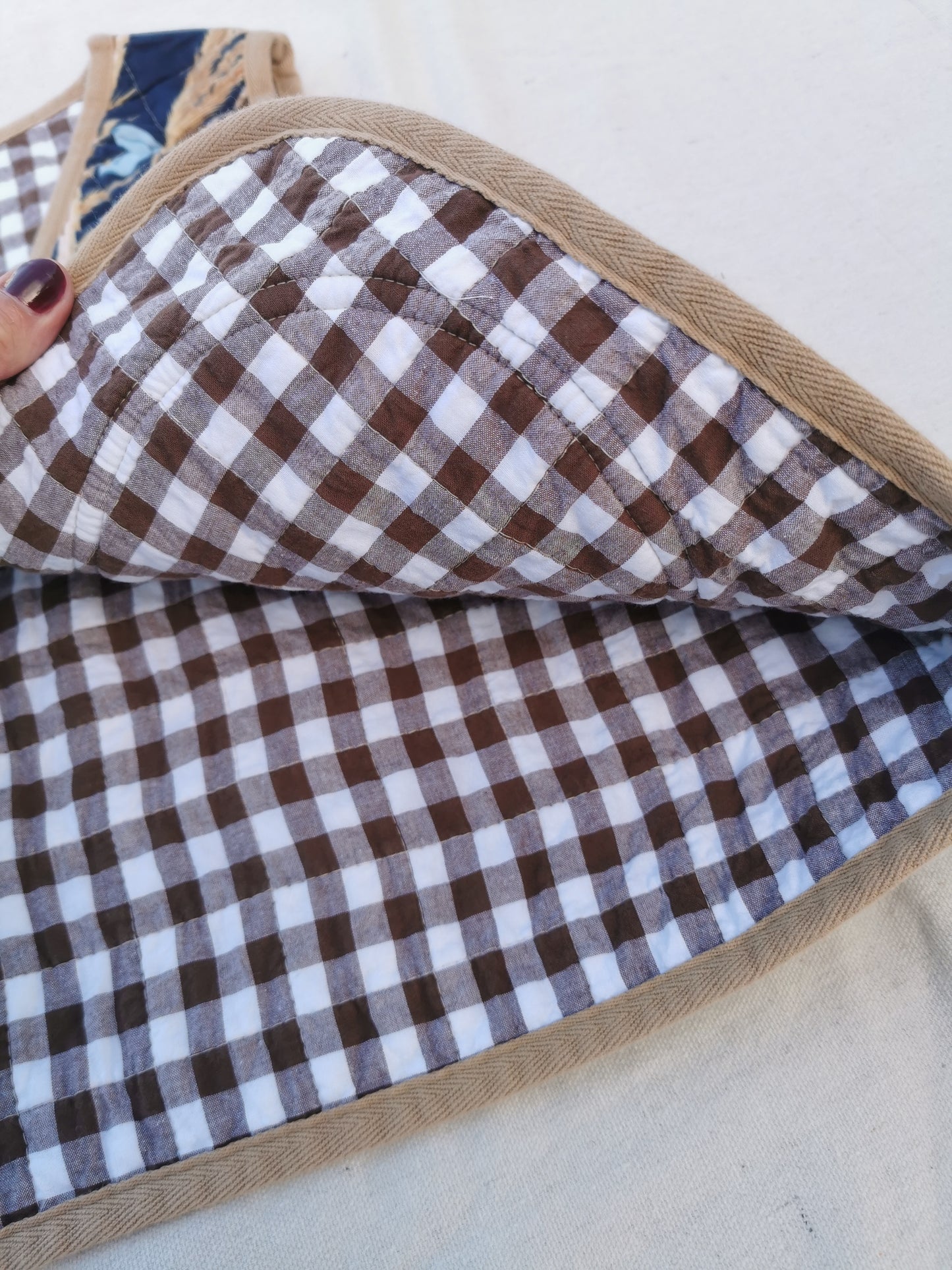 QUILTED VEST - Size M - Vintage Winter Grass