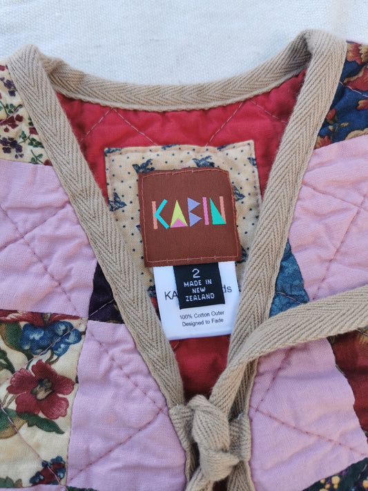 KIDS QUILTED VEST - Size 2 - Cottage Patchwork