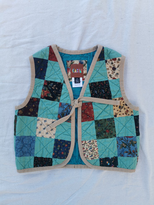 KIDS QUILTED VEST - Size 6 - Cottage Patchwork