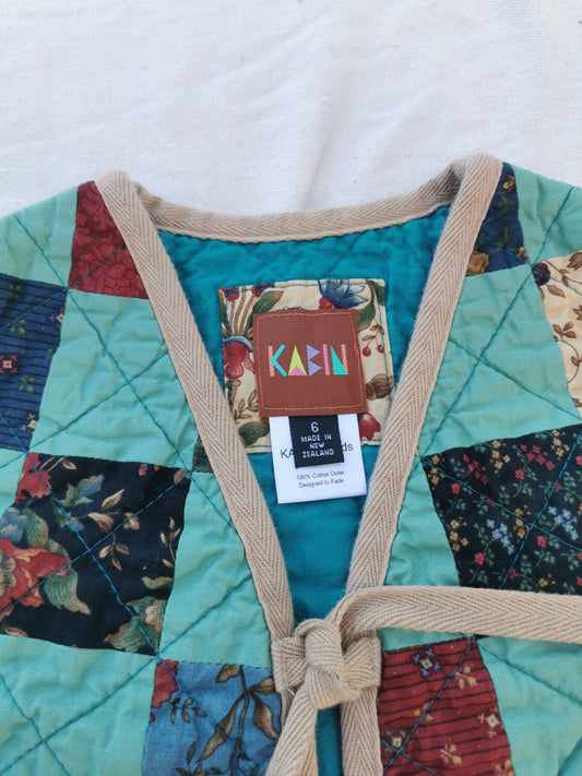KIDS QUILTED VEST - Size 6 - Cottage Patchwork
