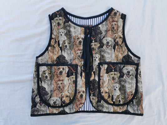 QUILTED VEST - Size S - Tapestry Dogs
