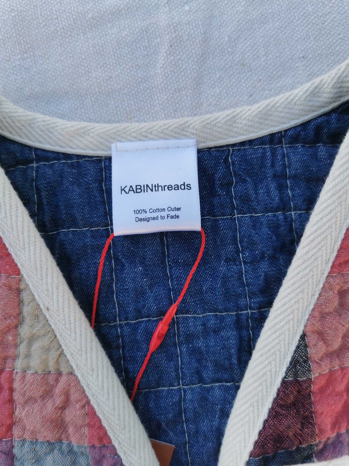 KIDS QUILTED VEST - Size 4 - Reversible Pink Check + Denim