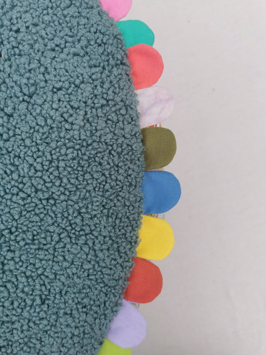 Improv Patchwork Flower Pouffe