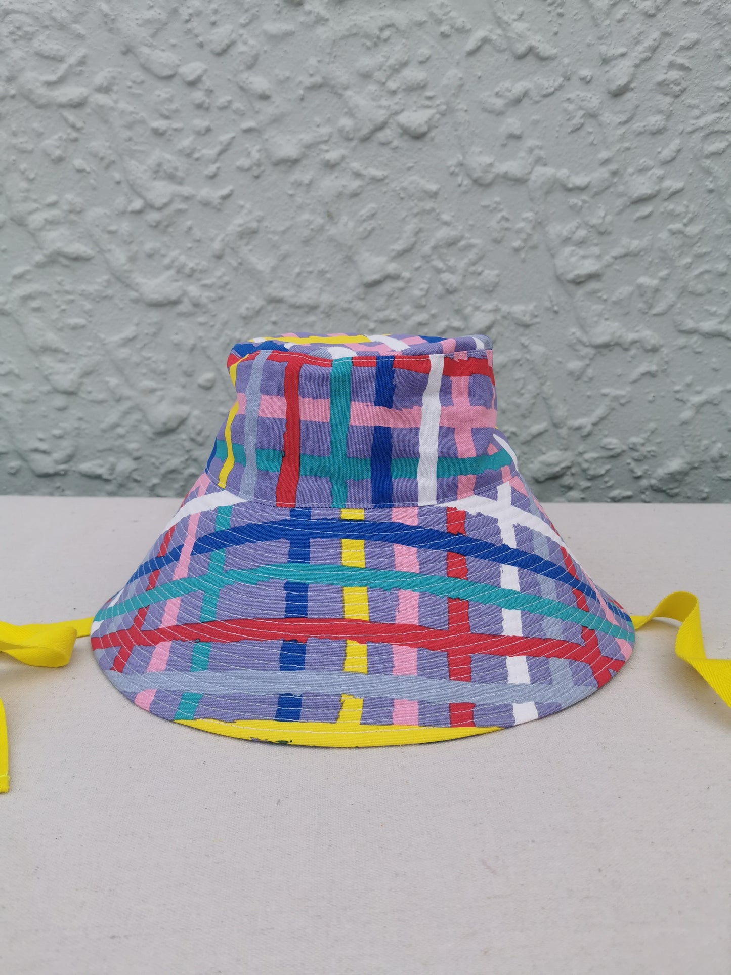 SUN HAT - Size L - Purple Check