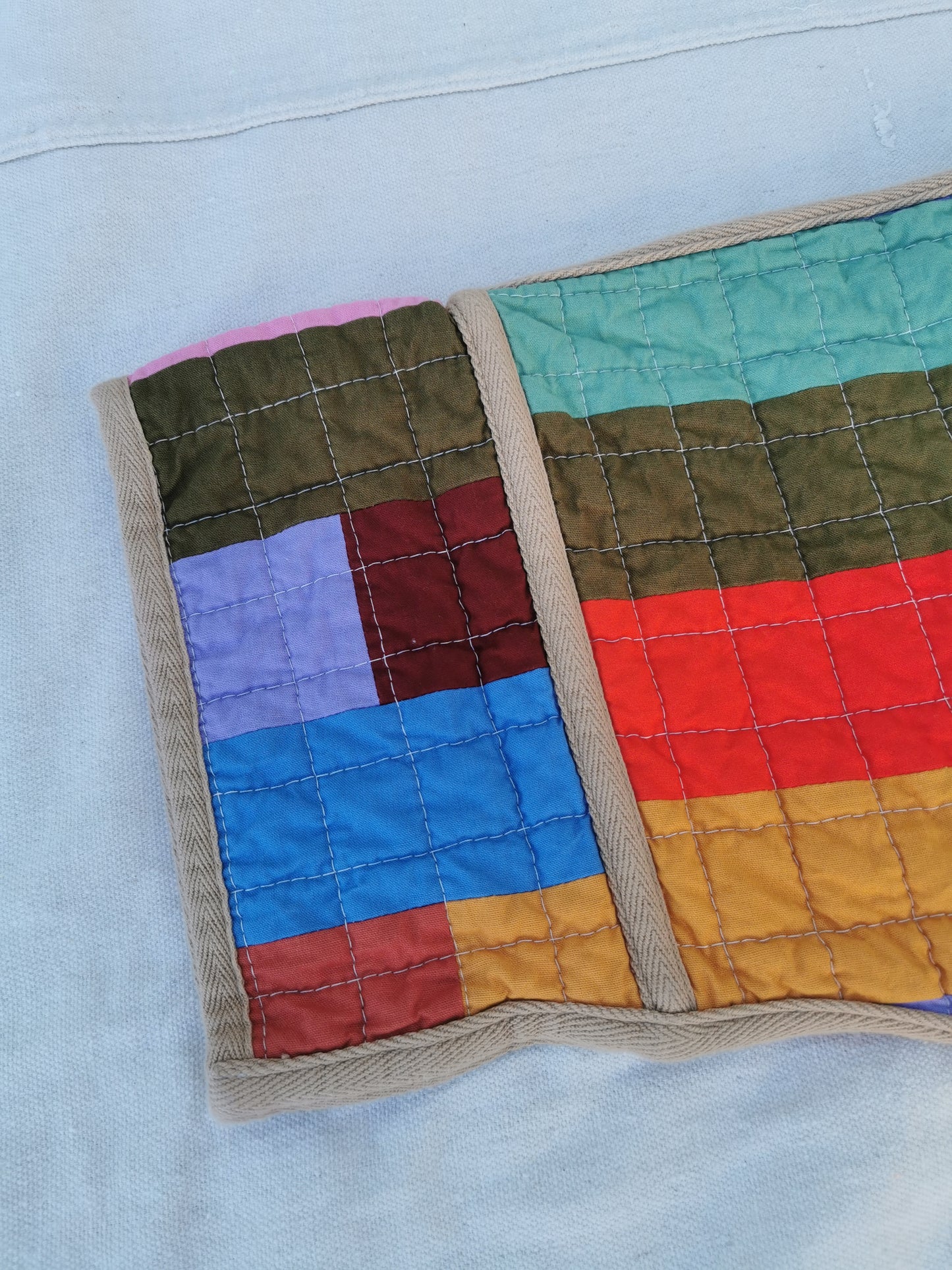 QUILT COAT - Size S - Patchwork Quilted Cotton with Gingham Lining