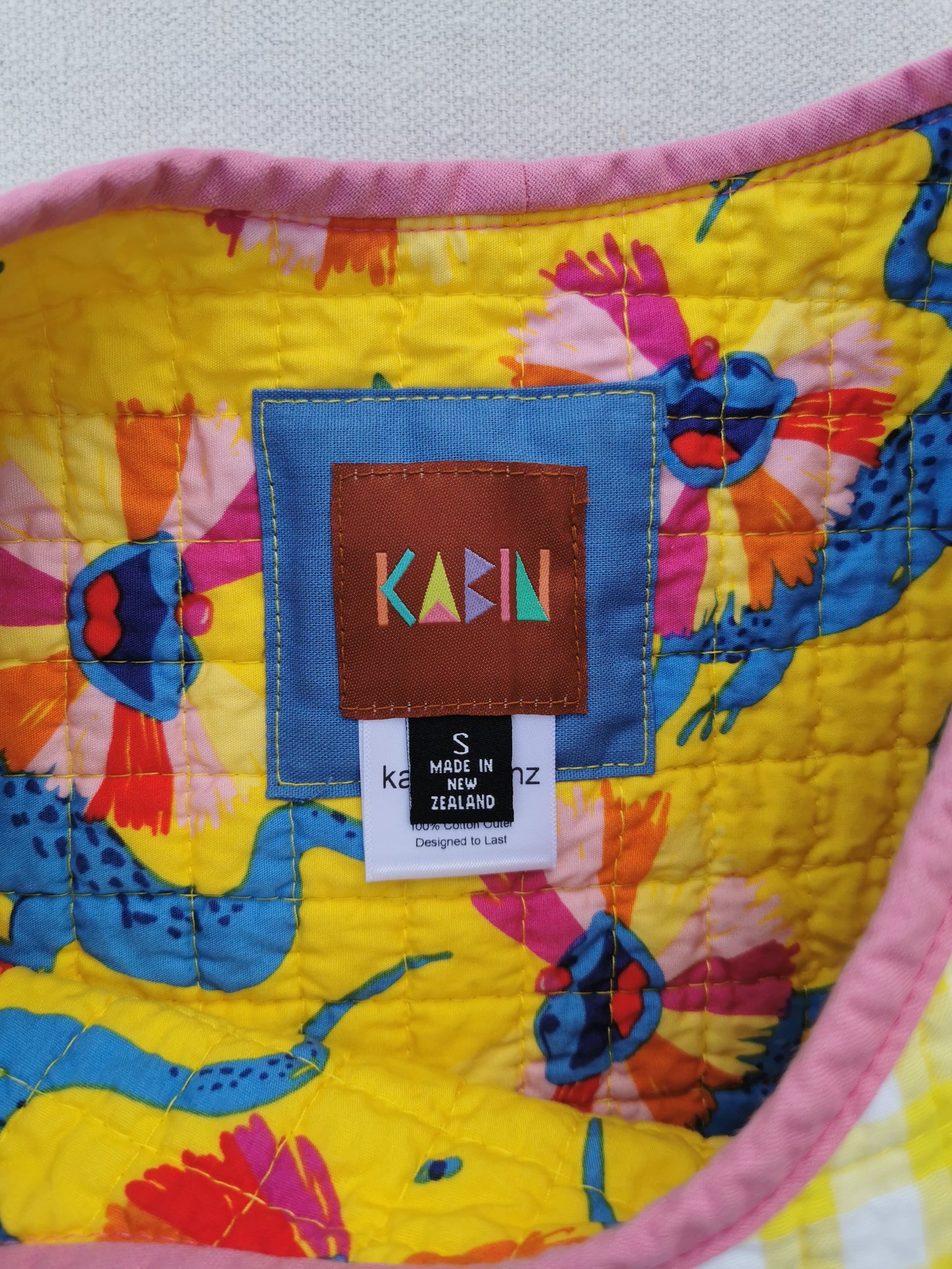 5/12 QUILTED ART VEST - Size S - Improv Patchwork with Side Ties