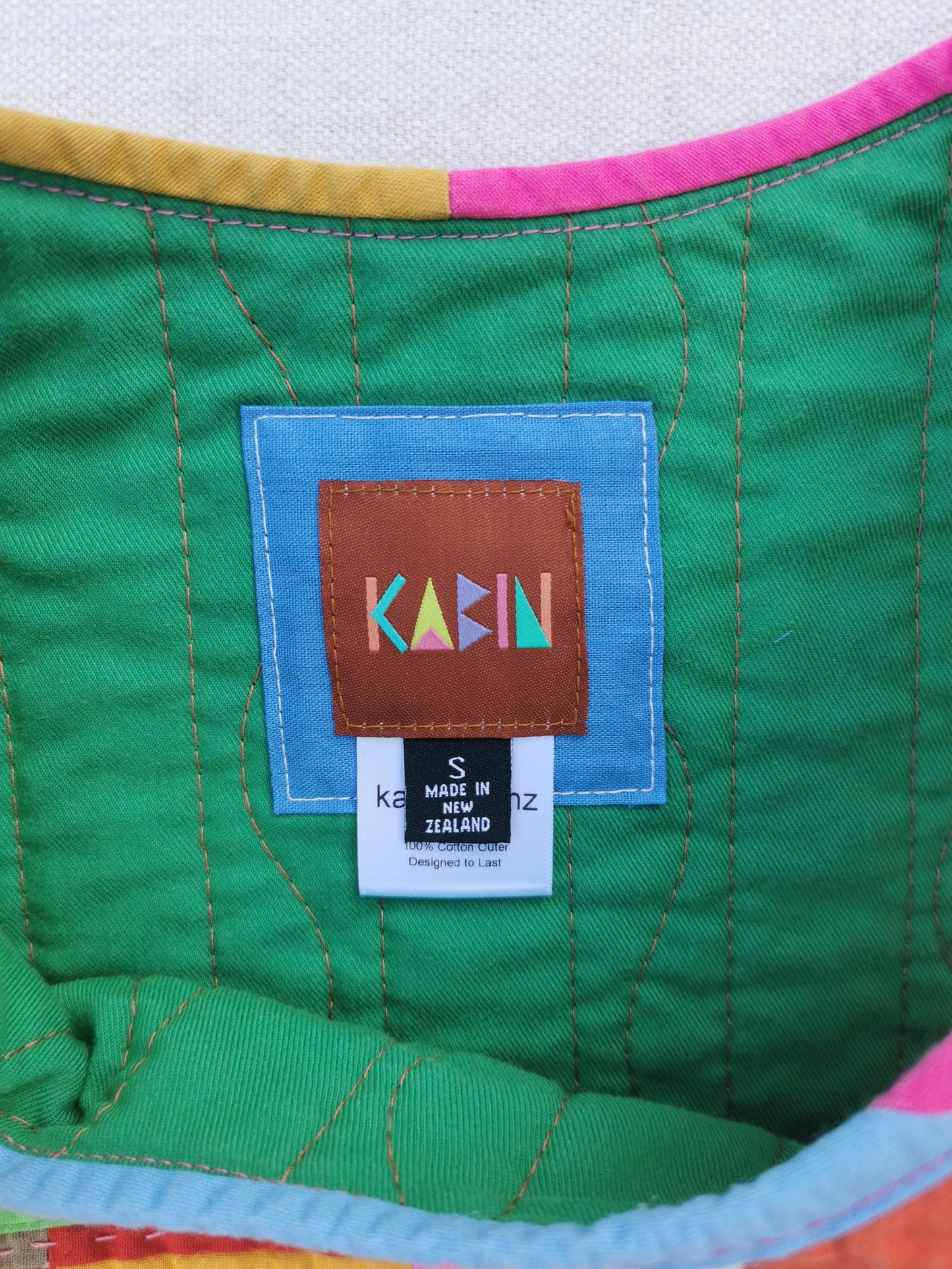 1/12 QUILTED ART VEST - Size S - Improv Patchwork with Side Ties