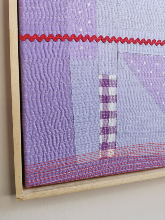 Framed Art Quilt -  16" x 20" - Lilac Dream