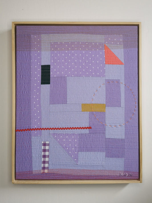 Framed Art Quilt -  16" x 20" - Lilac Dream