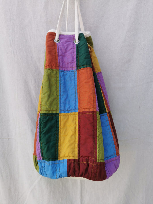 PATCHWORK BUCKET TOTE BAG - One of a kind!