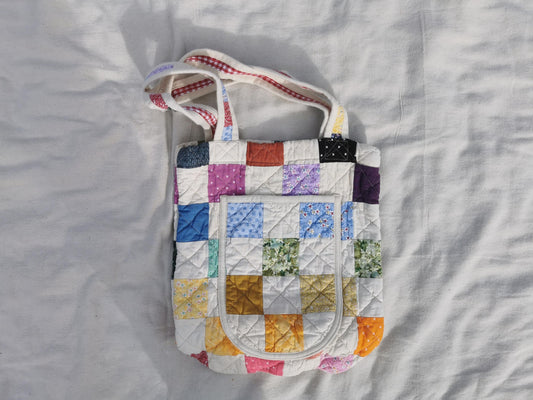 PATCHWORK BUCKET TOTE BAG - One of a kind!